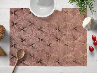Zamatové prestieranie na stôl Isabela IBL-009 Rose Gold trojuholníky na staroružovom - Biante.sk Zamatové prestieranie na stôl Isabela IBL-009 Rose Gold trojuholníky na staroružovom - Biante.sk