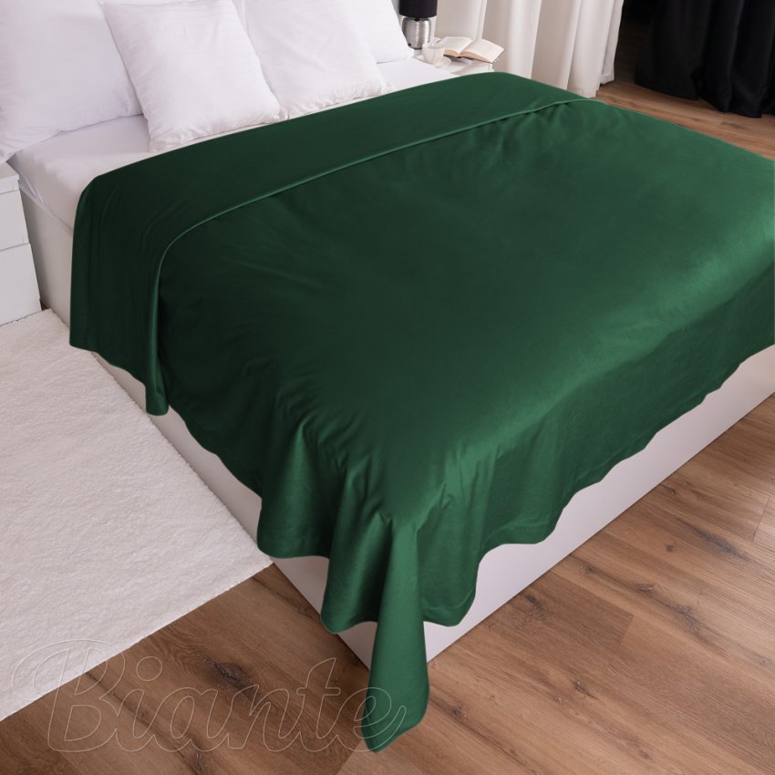 Sametový přehoz na postel Velvet Premium SVP-012 Zelený - detail 1 - Biante.cz