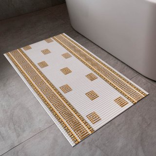 Koupelnová pěnová rohož / předložka PRO-100 Antický vzor šedý - metráž šířka 65 cm - detail 1 - Biante.cz