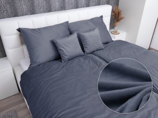 Hřejivé mikroplyšové ložní povlečení MIS-010 Tmavě šedé - Biante.cz Hřejivé mikroplyšové ložní povlečení MIS-010 Tmavě šedé - Biante.cz