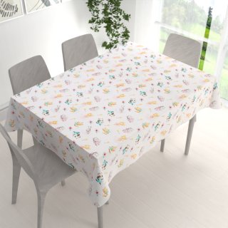 Dětský bavlněný obdélníkový ubrus Sandra SA-671 Zvířátka baletky na bílém - detail 1 - Biante.cz Dětský bavlněný obdélníkový ubrus Sandra SA-671 Zvířátka baletky na bílém - detail 1 - Biante.cz