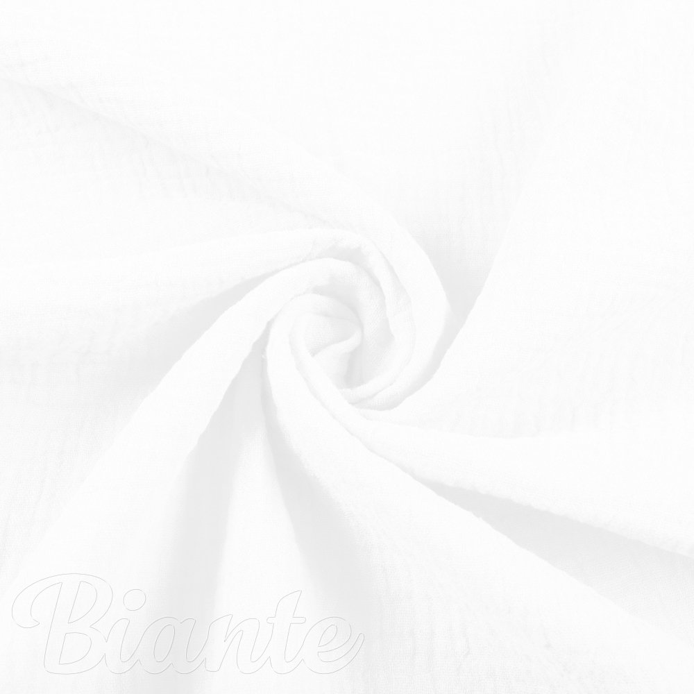 Mušelín dvojitá gázovina MSN-079 Snehově bílá - metráž šířka 140 cm - Biante.cz