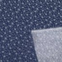 Bavlnená látka/plátno Sandra SA-791 Imitácia modrotlače - Drobné kvietky na temno modrom - šírka 140 cm - detail 4 - Biante.sk