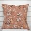 Bavlněný povlak na polštář Sandra SA-738 Růže a konvalinky na hnědorůžovém - Biante.cz