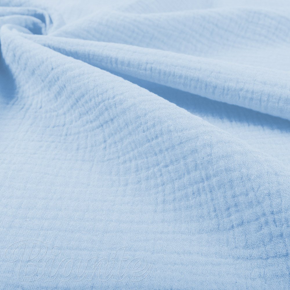 Mušelín dvojitá gázovina MSN-086 Bledo modrá - metráž šírka 160 cm - detail 6 - Biante.sk