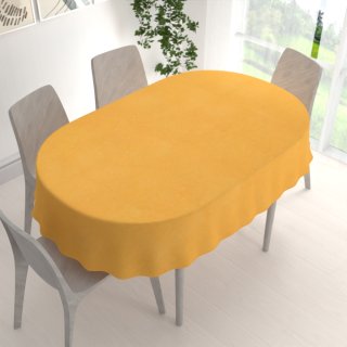 Dekorační oválný ubrus BKW-211 Hořčicový žíhaný - detail 1 - Biante.cz Dekorační oválný ubrus BKW-211 Hořčicový žíhaný - detail 1 - Biante.cz