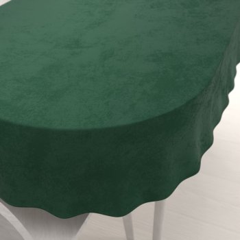 Sametový oválný ubrus Velvet Premium SVP-012 Zelený - Biante.cz