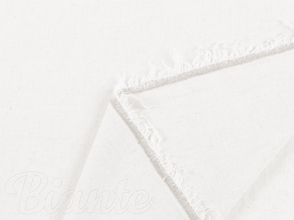 Lněná látka LEN-011 Bílá - metráž šířka 140 cm - detail 5 - Biante.cz Lněná látka LEN-011 Bílá - metráž šířka 140 cm - detail 5 - Biante.cz