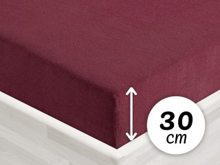 Froté napínacie prestieradlo na vysoký matrac FR-011 Bordó - Biante.sk Froté napínacie prestieradlo na vysoký matrac FR-011 Bordó - Biante.sk