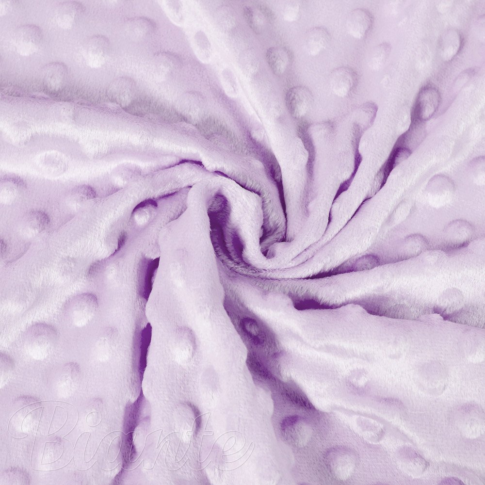 Dětská látka Minky 3D puntíky MKP-002 Fialová lila - šířka 150 cm - detail 1 - Biante.cz