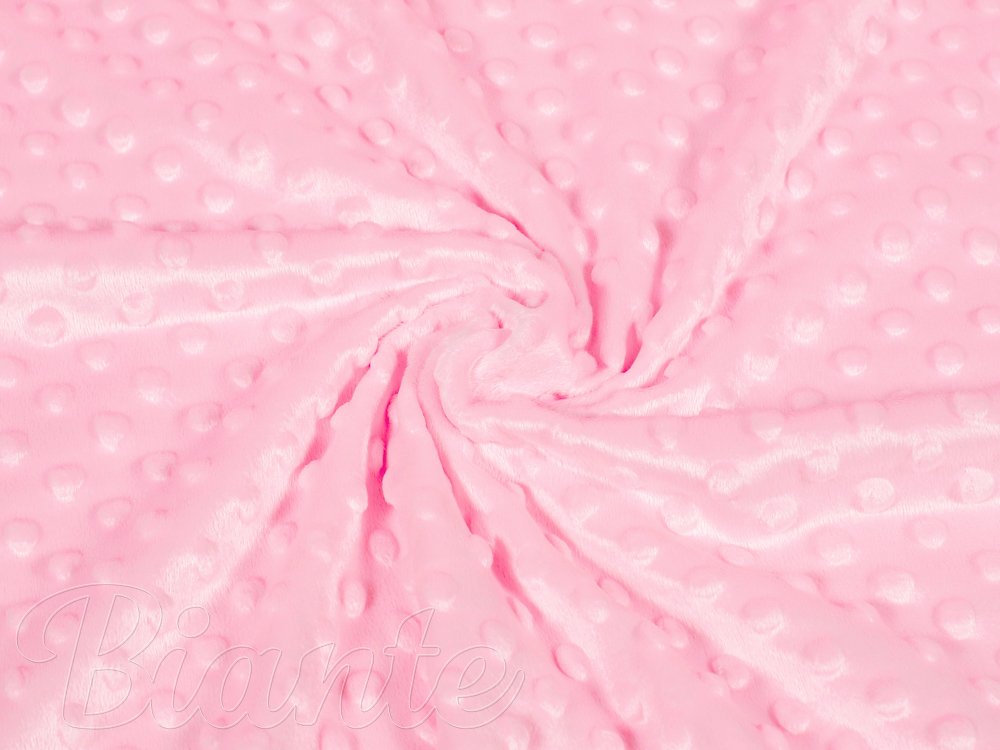 Dětská látka Minky 3D puntíky MKP-035 Světle růžová - šířka 150 cm - detail 1 - Biante.cz Dětská látka Minky 3D puntíky MKP-035 Světle růžová - šířka 150 cm - detail 1 - Biante.cz
