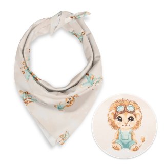 Dětský bavlněný šátek Sandra SA-686 Lvíčata s letadýlky na světle béžovém - Biante.cz Dětský bavlněný šátek Sandra SA-686 Lvíčata s letadýlky na světle béžovém - Biante.cz