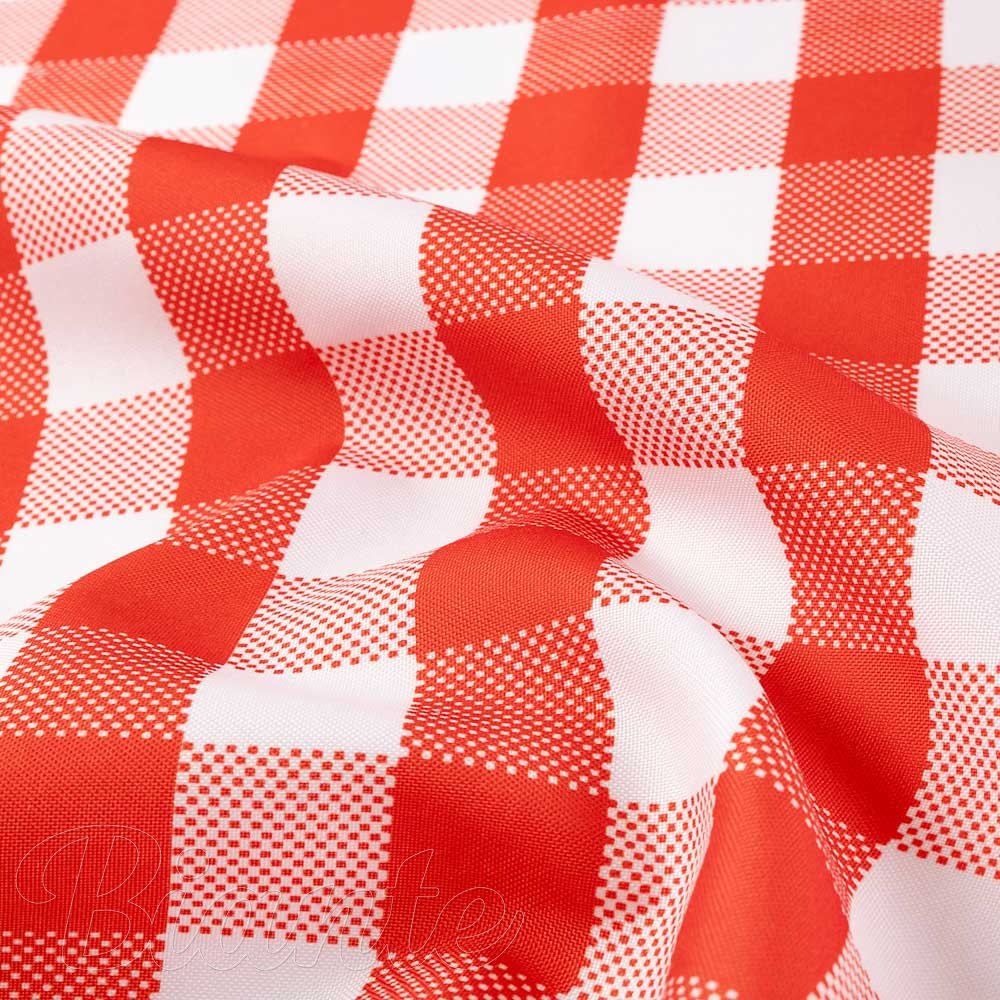 Teflonová látka na ubrusy TF-071 Červeno-bílá kostka - šířka 155 cm - detail 5 - Biante.cz