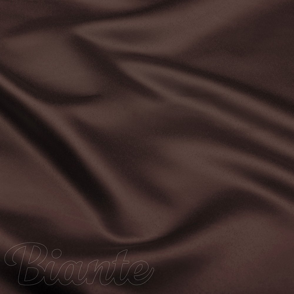 Látka polyesterový satén LUX-042 Čokoládově hnědá - šířka 150 cm - detail 5 - Biante.cz