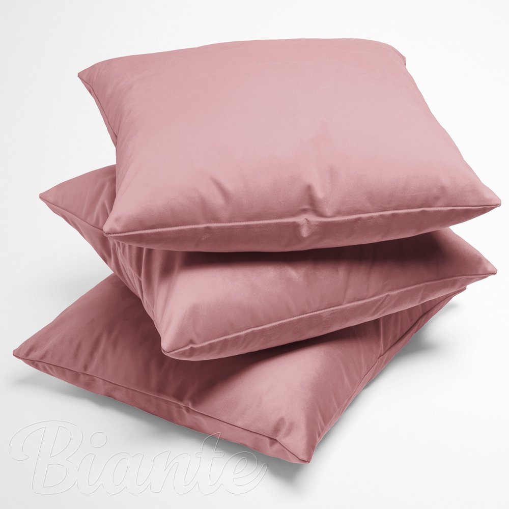 Sametový povlak na polštář Velvet Premium SVP-033 Starorůžový - detail 1 - Biante.cz Sametový povlak na polštář Velvet Premium SVP-033 Starorůžový - detail 1 - Biante.cz