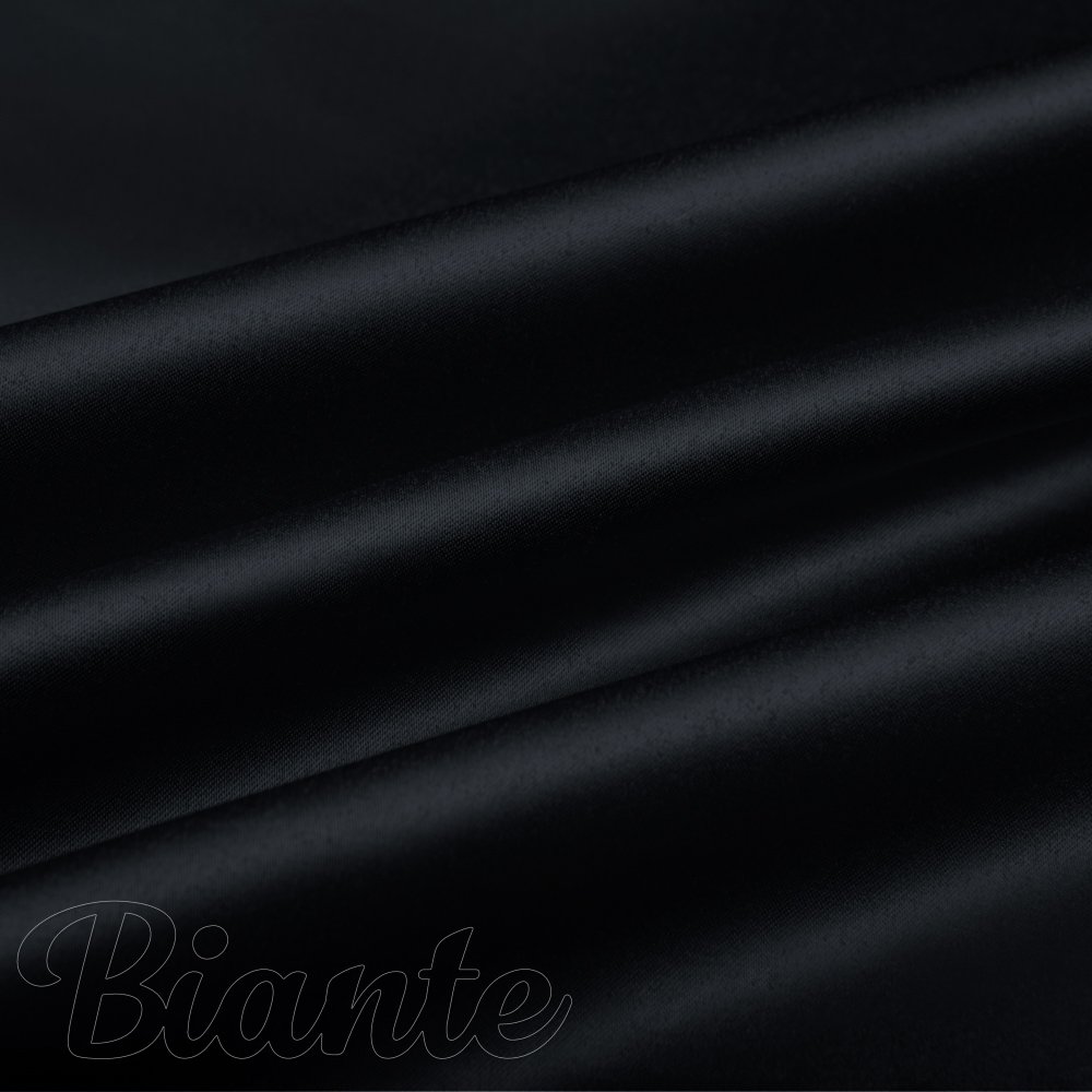 Látka polyesterový satén LUX-026 Černá - šířka 150 cm - Biante.cz