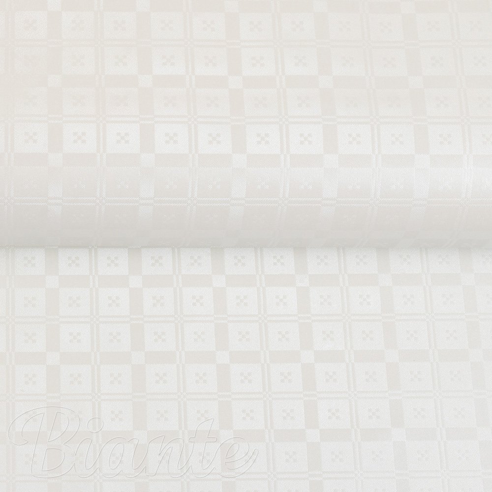PVC obrus Biele vzorované kocky PV-130 - metráž š. 140 cm - detail 1 - Biante.sk