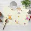 Dětské bavlněné prostírání na stůl Sandra SA-729 Veselé ovečky na světle zeleném puntíkovaném - Biante.cz