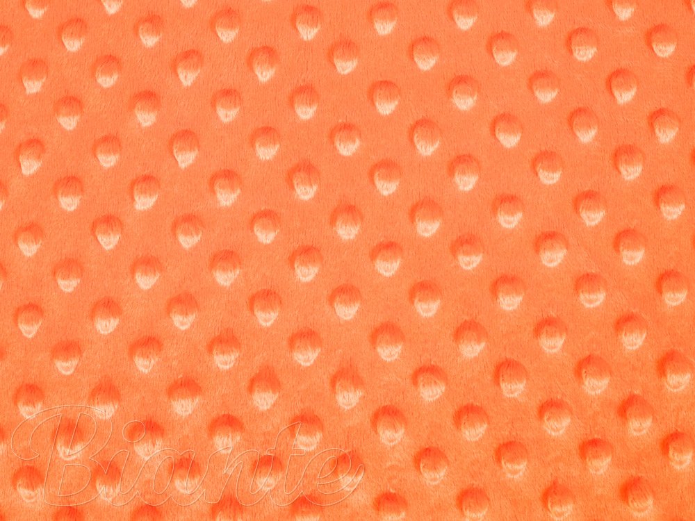 Dětská látka Minky 3D puntíky MKP-022 Oranžová - šířka 150 cm - detail 6 - Biante.cz