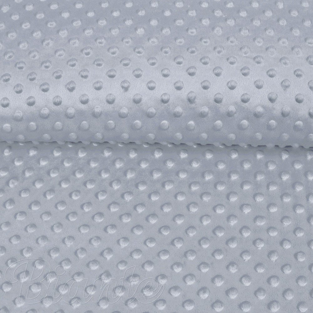 Dětská látka Minky 3D puntíky MKP-050 Stříbrnošedá - šířka 150 cm - detail 4 - Biante.cz
