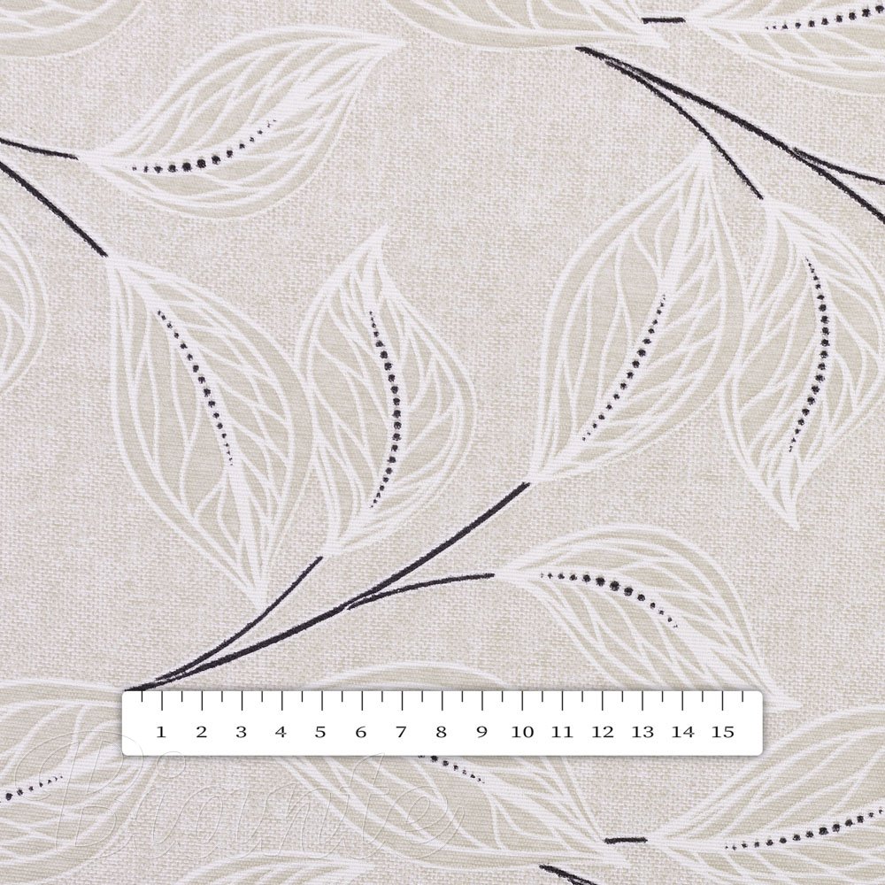 Dekorační látka Leona LN-164 Pnoucí lístky na režném - šířka 140 cm a 280 cm - detail 4 - Biante.cz