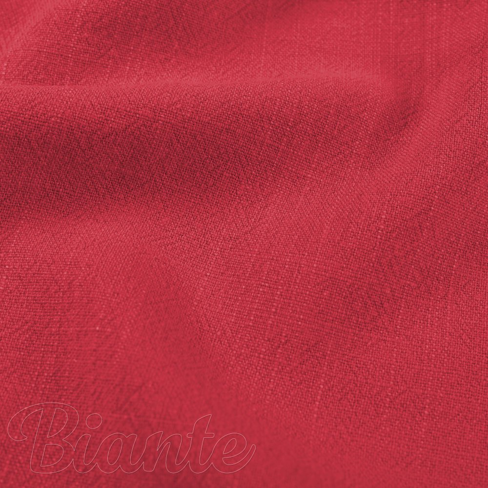 Lněná látka LEN-027 Sytě červená - metráž šířka 140 cm - detail 2 - Biante.cz
