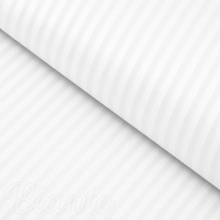 Damašek Atlas Gradl bílý - proužky 8 mm DM-015 - metráž šířka 150 cm - Biante.cz