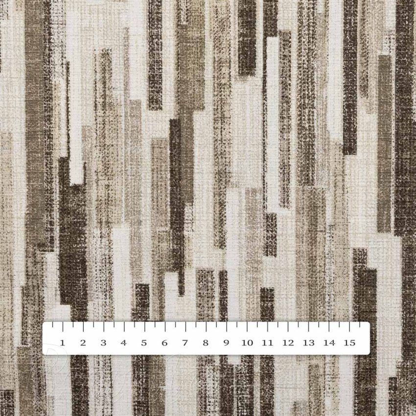 Dekorační látka Leona LN-176 Hnědo-béžové proužky - šířka 140 cm a 280 cm - detail 5 - Biante.cz
