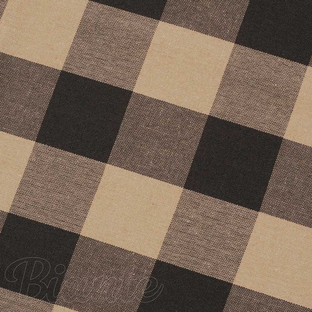 Bavlněná látka Olivia OL-017 Hnědo-béžová kostka velká - šířka 150 cm - detail 4 - Biante.cz
