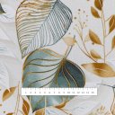 Dekorační látka Leona LN-174 Zelené listy na režném - šířka 140 cm a 280 cm - detail 5 - Biante.cz