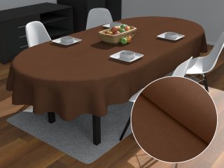 Dekorační oválný ubrus BKU-114 Čokoládově hnědý - Biante.cz Dekorační oválný ubrus BKU-114 Čokoládově hnědý - Biante.cz
