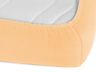 Jersey napínacie prestieradlo na vysoký matrac JR-004 Marhuľové - detail 1 - Biante.sk Jersey napínacie prestieradlo na vysoký matrac JR-004 Marhuľové - detail 1 - Biante.sk