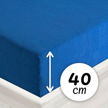 Froté napínací prostěradlo na extra vysokou matraci FR-016 Modré - Biante.cz Froté napínací prostěradlo na extra vysokou matraci FR-016 Modré - Biante.cz