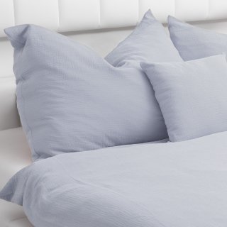 Dětské mušelínové povlečení do postýlky Nature MSN-023 Světle modrošedé - detail 1 - Biante.cz