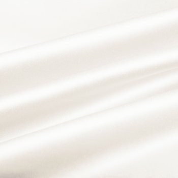Látka polyesterový satén LUX-052 Smetanově bílá - šířka 150 cm