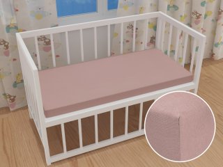 Dětské jersey napínací prostěradlo do postýlky JR-024 Hnědorůžové - Biante.cz Dětské jersey napínací prostěradlo do postýlky JR-024 Hnědorůžové - Biante.cz