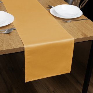 Saténový běhoun na stůl polyesterový Satén LUX-029 Zlatý - Biante.cz
