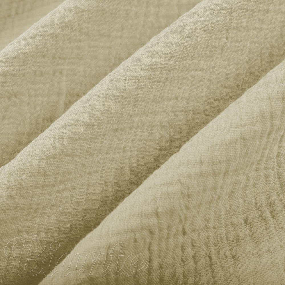 Mušelín dvojitá gázovina MSN-070 Světlá pískově béžová - metráž šířka 140 cm - detail 7 - Biante.cz
