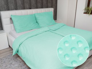 Hřejivé ložní povlečení Minky 3D puntíky MKP-003 Mintové - Biante.cz Hřejivé ložní povlečení Minky 3D puntíky MKP-003 Mintové - Biante.cz