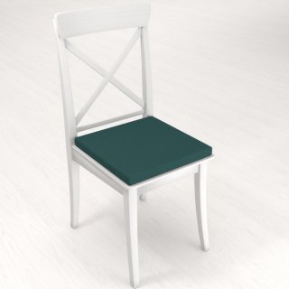 Štvorcový podsedák Rongo RG-099 Tmavý fľaškovo zelený - 38x38x3 cm - detail 1 - Biante.sk