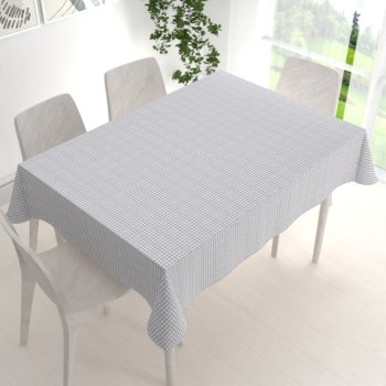Dekorační obdélníkový ubrus Rebeka RE-015 Světle šedo-bílá kostka malá - detail 1 - Biante.cz