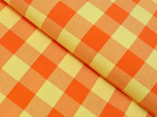 Bavlněná látka Olivia OL-003 Oranžovo-žlutá kostka velká - šířka 150 cm - Biante.cz Bavlněná látka Olivia OL-003 Oranžovo-žlutá kostka velká - šířka 150 cm - Biante.cz