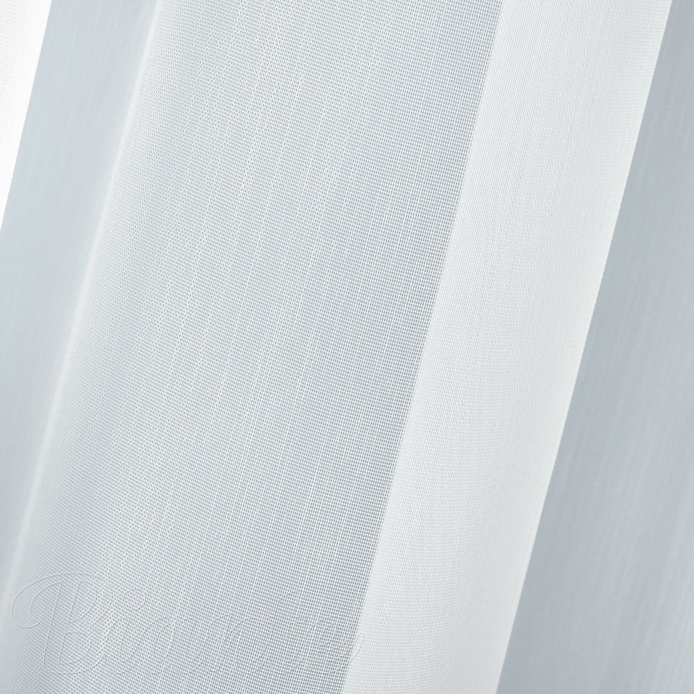 Světle smetanová záclona s perleťově vytkávanou bordurou cikcak do obloučků ZAC-025 výška 295 cm