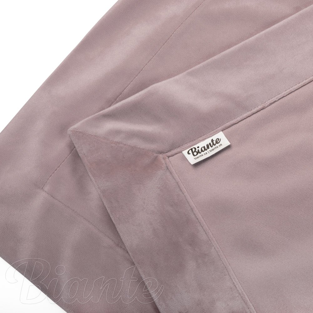 Sametový přehoz na postel Velvet Premium SVP-002 Starorůžový - detail 3 - Biante.cz