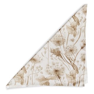 Bavlněný šátek Sandra SA-518 Podzimní pampelišky na bílém - detail 1 - Biante.cz