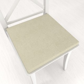 Čtvercový podsedák z imitace broušené kůže Alcantara ALC-021 Krémový - 38x38x3 cm - Biante.cz