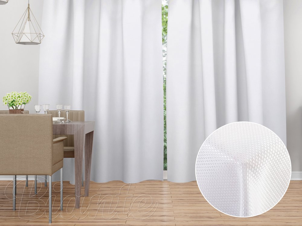 Dekorační závěs Monako PM-126 Drobný nopkový vzor bílý - šířka 270 cm - Biante.cz