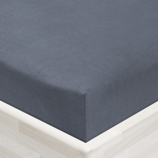 Dětské jersey napínací prostěradlo do postýlky JR-029 Antracitově šedé - detail 1 - Biante.cz