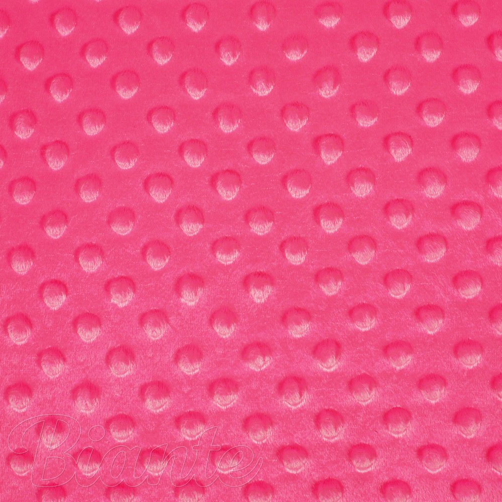 Dětská látka Minky 3D puntíky MKP-009 Fuchsiová - šířka 150 cm - detail 6 - Biante.cz