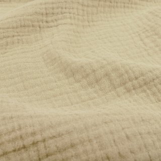 Mušelín dvojitá gázovina MSN-056 Pískově béžová - metráž šířka 140 cm - detail 1 - Biante.cz
